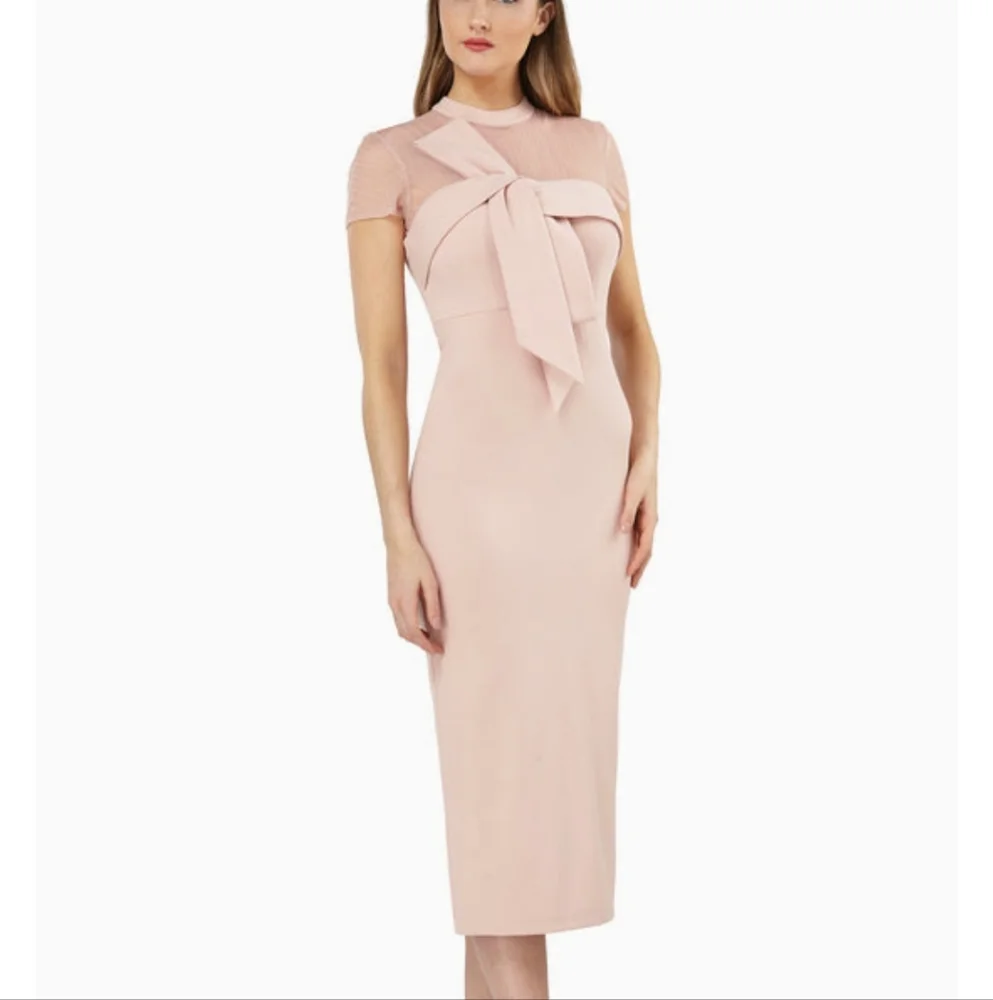 JS Collections Women's Roselle‎ Bow-Trim Dress Sz. 6 - Picture 2 of 12